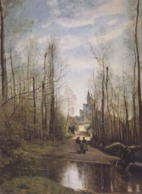 Jean Baptiste Camille  Corot L'eglise de Marissel (mk11) Sweden oil painting art